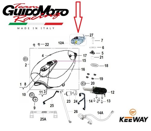 Pompa carburante motocicli rks - carburante,