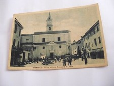 Cuneo - Narzole Piazza Vittorio Emanuele e Chiesa + mercato - spedita f. g. 1949