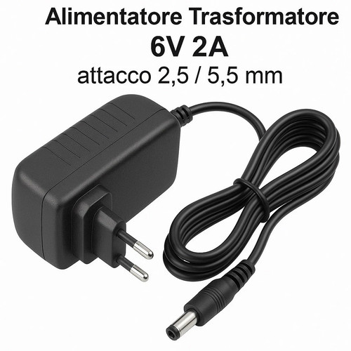 Alimentatore trasformatore - alimentatore, 6v