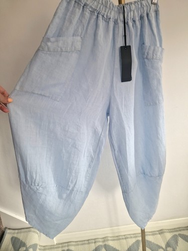 Pantaloni bozzolo lino