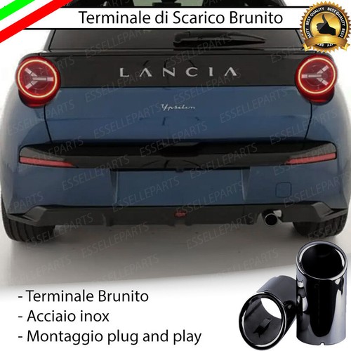 Terminale scarico nero brunito - nero,