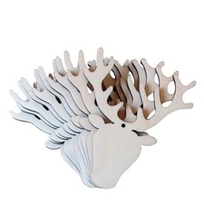  10pcs Testa di cervo in legno