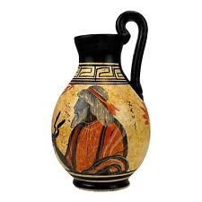 Vaso in ceramica vaso figura nera dipinto in ceramica greca re greco dio Zeus...