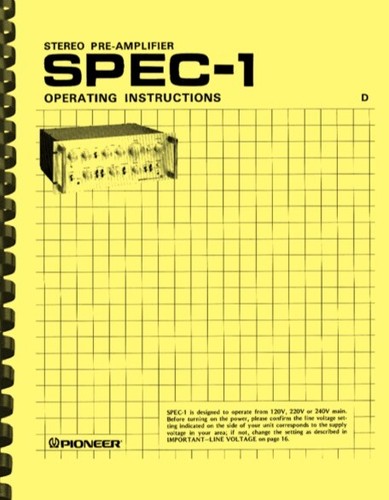 Pioneer spec 1 - spec-1,