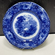 Vecchio piatto Castles Flow blu 9" FB & Co Fenton Frank Beardmore