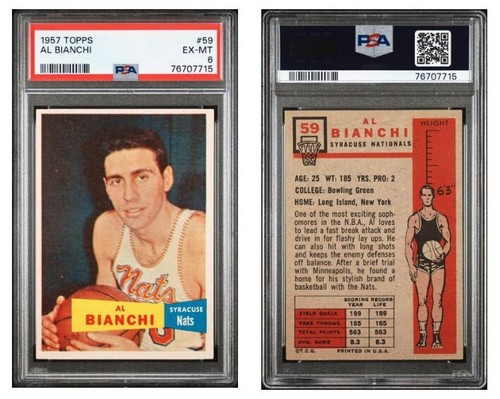 1957 topps bianchi 59 - #59, rc