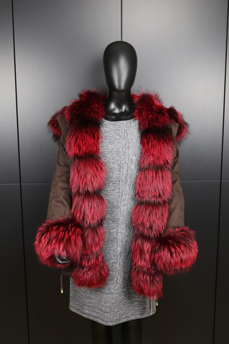 Parka con volpe argentata - parka,