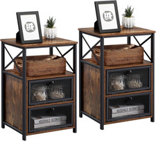 Comodino moderno marrone scuro
