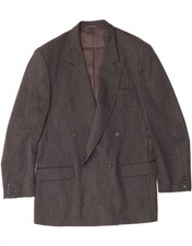 Giacca blazer doppiopetto uomo GINA LEBOLE IT 54 2XL grigio lana vergine CP10