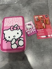 ASTUCCIO 3 ZIP SCUOLA HELLO KITTY MULTISCOMPARTO PORTACOLORI GIOTTO