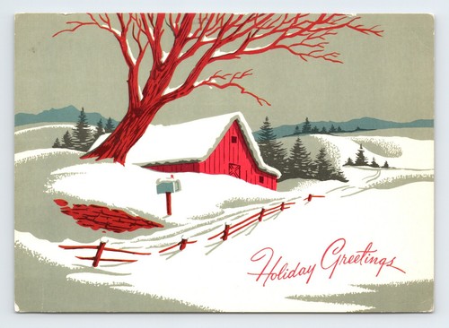 Cartolina epoca arte - cartolina, rossa