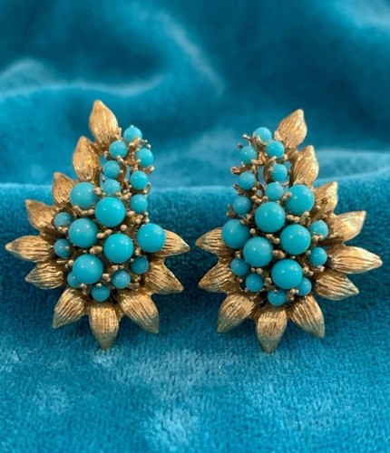 Orecchini ottone turchese