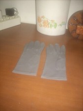 guanti corti in tessuto elasticizzato da donna color grigio topo 