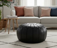 Pouf PRE-RIEMPITO nero pelle
