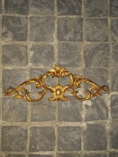 Cimasa antica legno fregio sovraporta sopra porta intaglio barocco Oro Vintage 