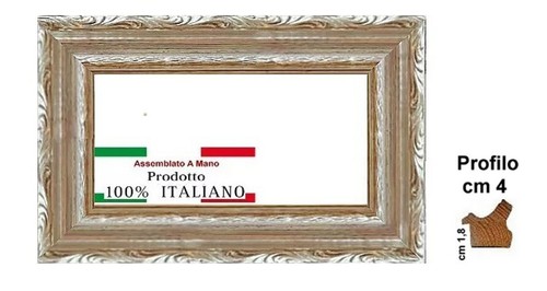 Cornice legno argento - in,