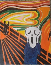 MODERN ABSTRACT PAINTING HAND