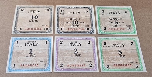 Lotto lire allied military - lire,