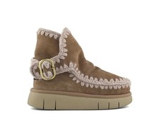 MOU BOUNCE BOOT BUCKLE STRAP PINK BROWN 