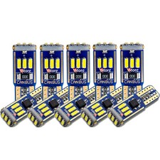 10 Lampade LED T10 9 SMD No Errore BIANCO CANBUS Per Auto Targa Posizione Luci