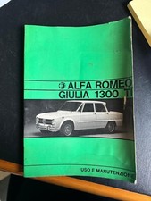 Libretto - Manuale Uso E Manutenzione Per Alfa Romeo Giulia 1300 TI