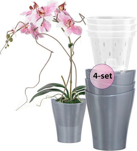 Vasi per orchidee antracite - vasi,