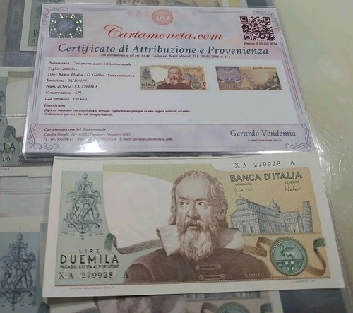2000 lire galileo serie - lire,