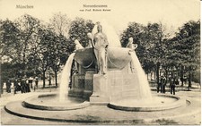 Cartolina Monaco di Baviera, Fontana della Norna; non gel. 1910 ca (?)