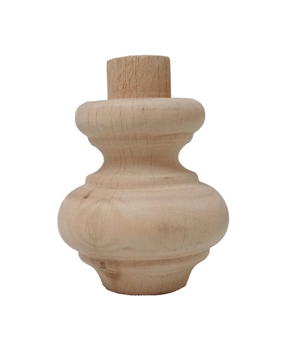 Piede piedino legno grezzo - in,