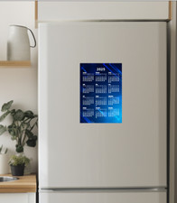 Calendario magnetico 2025 blu