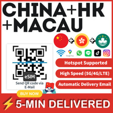 [eSIM] CINA Hong Kong Macao