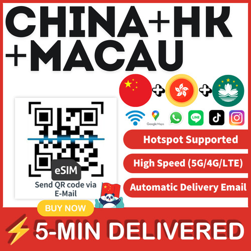 Esim cina hong - cina, macao