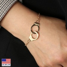 Bracciale Donna Moda Gioielli Creativi Retro Manette Libertà Polso Catena 0570