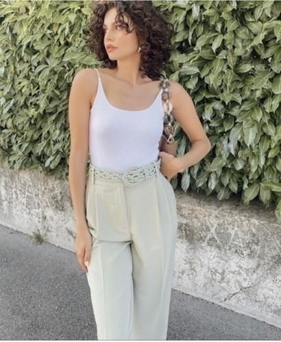 Zara high waisted - high-waisted, belted