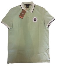 Polo verde BOSS logo tennis