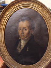 Quadro ad olio Cavaliere mauriziano Savoia Torino Piemonte