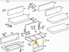 MERCEDES W463 G RONDELLA DI SICUREZZA SEDILE POSTERIORE OEM N912010008001