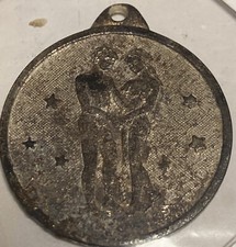 Medaglia Segno Zodiacale Gemelli - Vintage anni 70  Medaglietta Ciondolo
