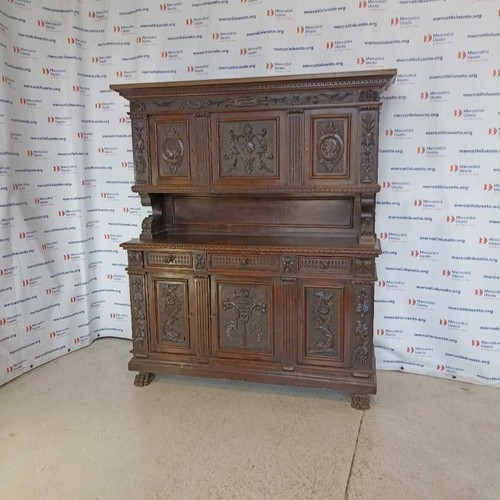 Credenza antica doppio corpo - antica,