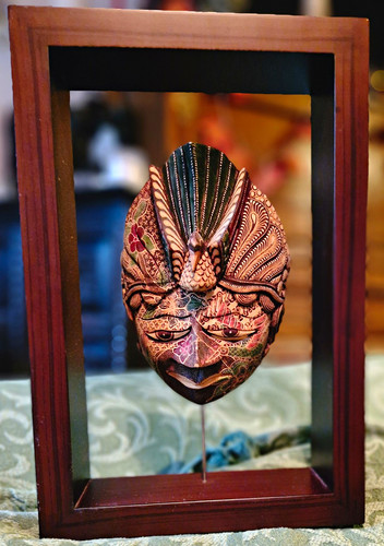 Maschera legno batik - in,