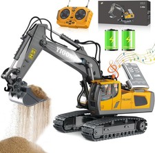 Escavatore Radiocomandato a Sabbia con Suono e Luce, Rotazione a 680 1/20 11CH,