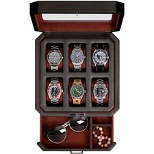 Scatola per orologi in pelle a