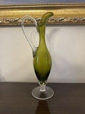 Antica Brocca In Vetro Soffiato Anni 50