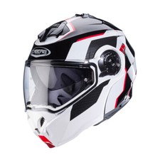 Casco modulare moto Caberg DUKE EVO MOVE bianco nero rosso helmet casque