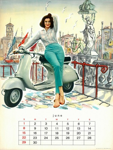 Calendario pin vespa - calendario, up