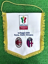 GAGLIARDETTO PENNANT BOLOGNA MILAN FINALE COPPA ITALIA MAGLIA SHIRT MATCH WORN