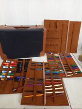 valigia del venditore originale vintage Papermate Paper Mate con penne varie