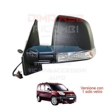 SPECCHIO SPECCHIETTO RETROVISORE MECCANICO SINISTRO NERO PER FIAT DOBLO DAL 2010