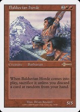 MTG BALDUVIAN HORDE POOR - ORDA DI BALDUVIA - BEATDOWN - MAGIC
