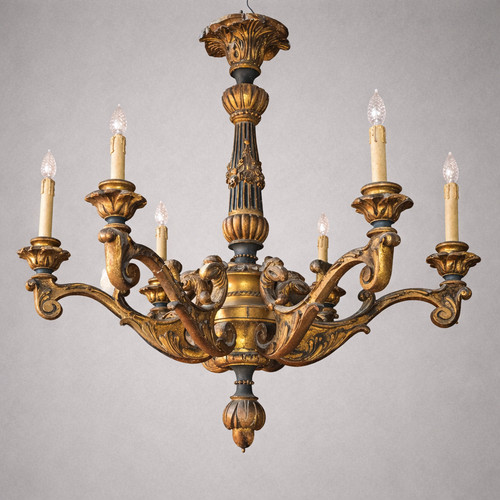Lampadario legno veneziano - lampadario, in